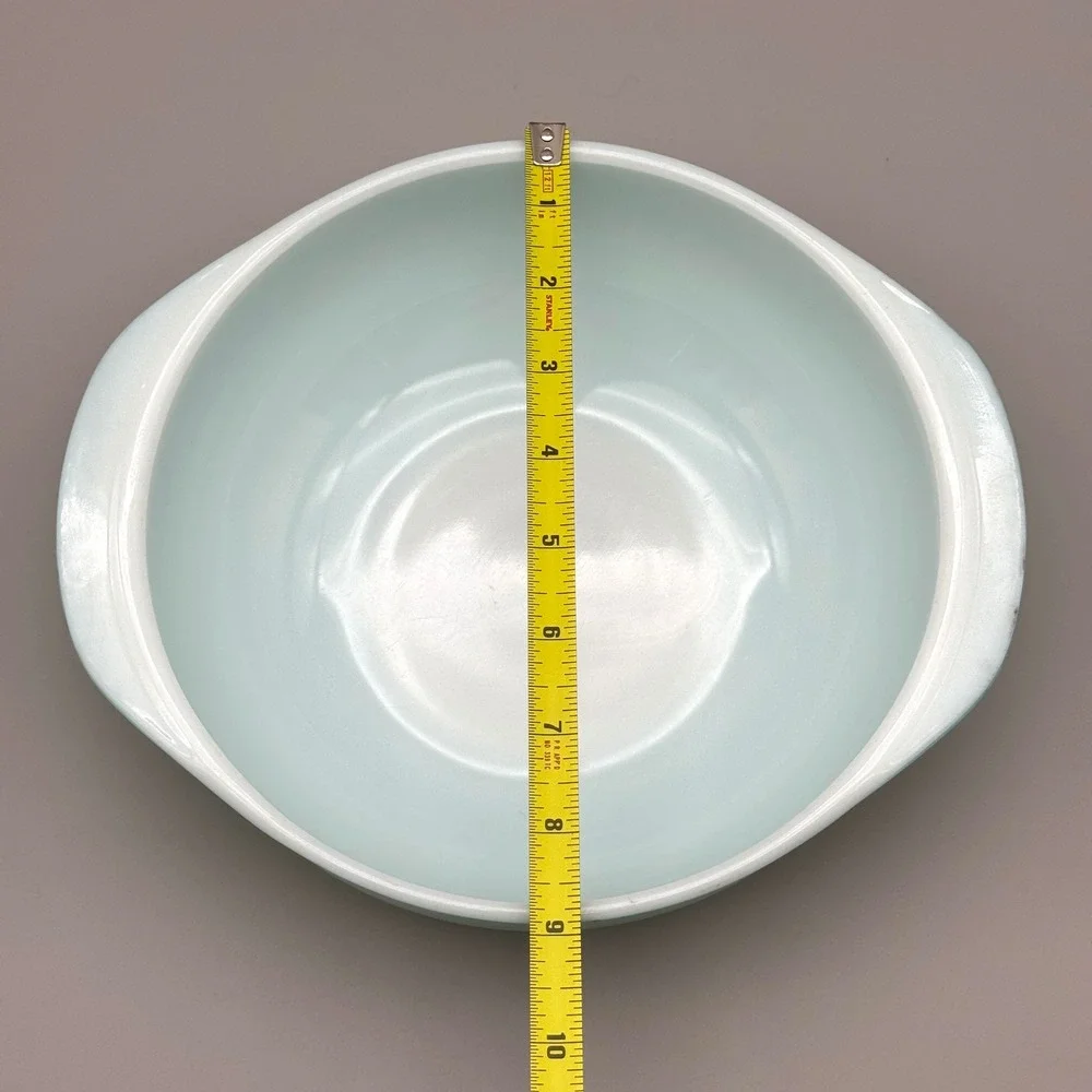 Vintage Pyrex Teal 024 2 QT Round Casserole Dish Bowl Made In USA‎